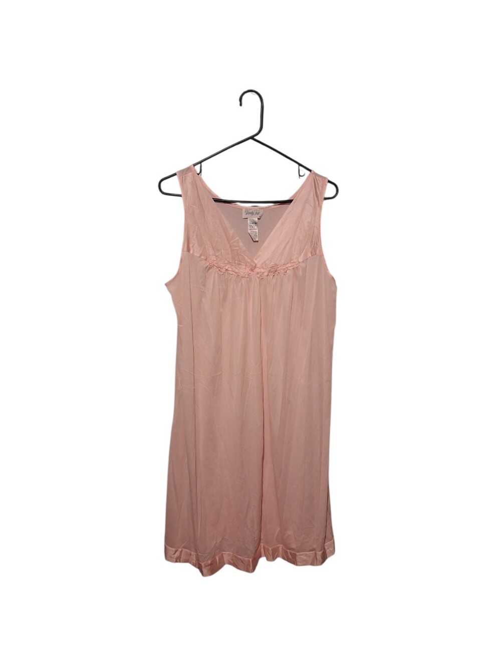 Vtg Vanity Fair Pink Babydoll Nightgown M Nylon Coquette Fairy Ethereal Cottage